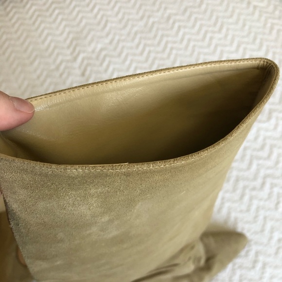 Banana Republic Suede Slouchy Tall Heeled Boot in Nutmeg Tan 7.5 Spain $299 - Picture 11 of 13